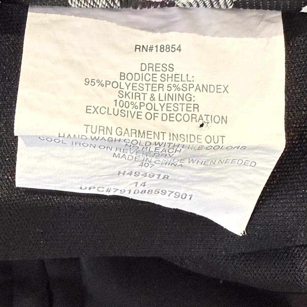 Rare Editions Black Dress with Gold Embellishments Girls Size 14 Formal Dance - Picture 10 of 10